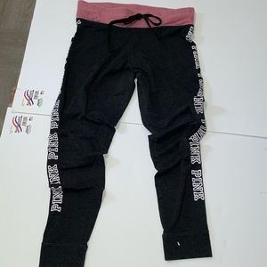 Women's Victoria's Secret Pink Yoga Pants Cotton Size Large